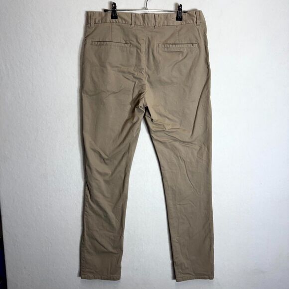 Allsaints Park Chino Pants Mens 32x29 Khaki Slim Straight Button Fly Preppy City - Picture 6 of 12